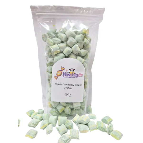 Naschig Waldmeister Vanille Brause Bonbons 400g